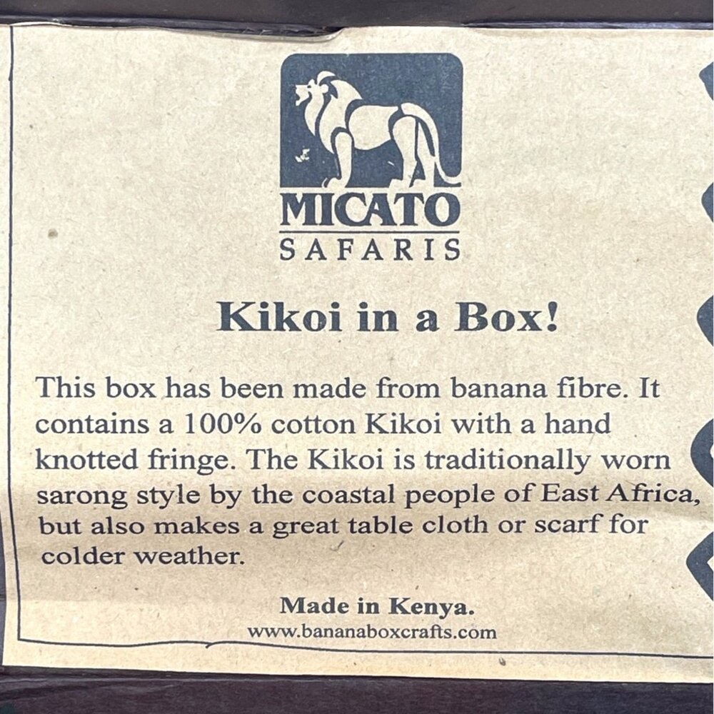 East Africa Tribal Kikoi Kenya Ethnic Scarf Beach Towel Wrap Safari Table Cloth - Picture 5 of 11